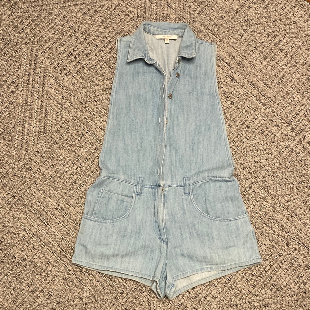 Zara Light Blue Denim Romper
